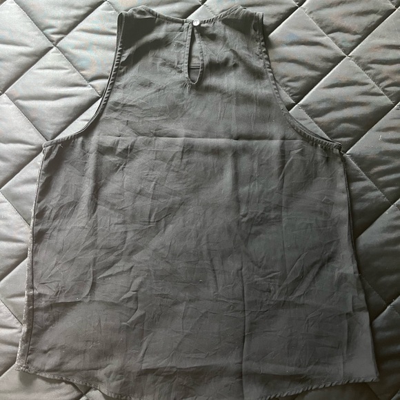 Trouve faux leather drape high neck blouse top size Small - Picture 6 of 8